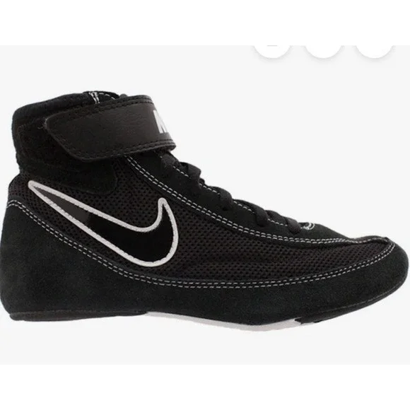 Nike SpeedSweep VII Black White Mens Sz 13 Wrestling Boxing Shoes 366683-001 New - Picture 3 of 4